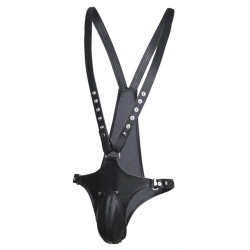 Generique Singlet Open Rompers Simili Noir